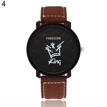 Load image into Gallery viewer, Couple Watch Queen King Crown Fuax Leather Quartz Analog Wrist Watches Chronograph 2018women men