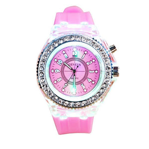 Luminous LED Sport Watches Women Quartz Watch ladies Women Silicone Wristwatches glowing Relojes Mujer Led Flash Luminous