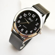 Load image into Gallery viewer, New fashion simplified Korean version genuine leather belt couple quartz watch male and female student digital women men clock